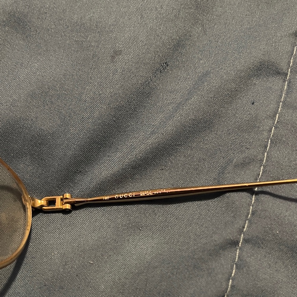 vintage gucci Gold and Brown Glasses - Picture 4 of 7